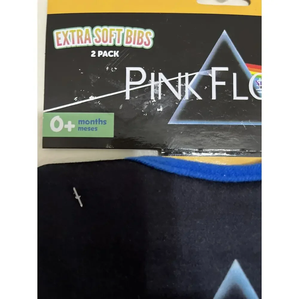 Brand New Pink Floyd Extra Soft Baby Spit up Bibs 2 Pac The Wall Daphyls